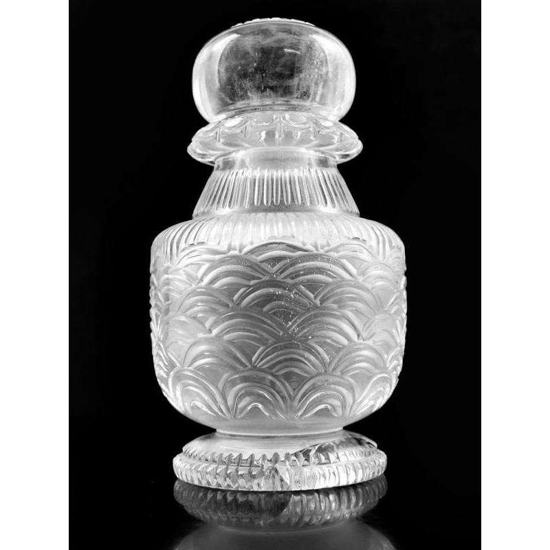 gemsmore:Amazing Carved White Quartz Perfume Bottle