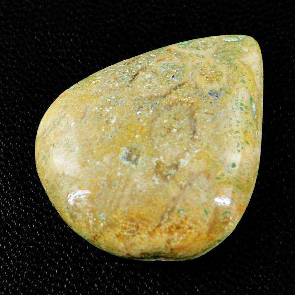 gemsmore:Amazing Coral Fossil Pear Shape Loose Gemstone