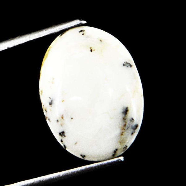 gemsmore:Amazing Dendrite Opal Oval Shape Untreated Loose Gemstone