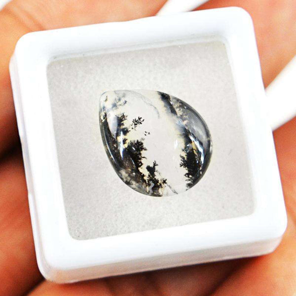 gemsmore:Amazing Dendrite Opal Pear Shape Untreated Loose Gemstone