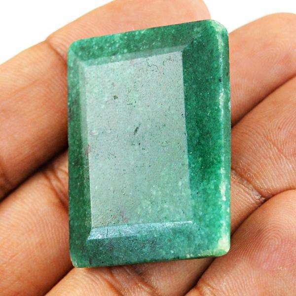 gemsmore:Amazing Faceted Green Emerald Loose Gemstone