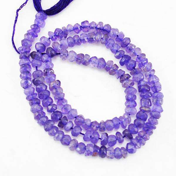 gemsmore:Amazing Faceted Purple Amethyst Drilled Beads Strand