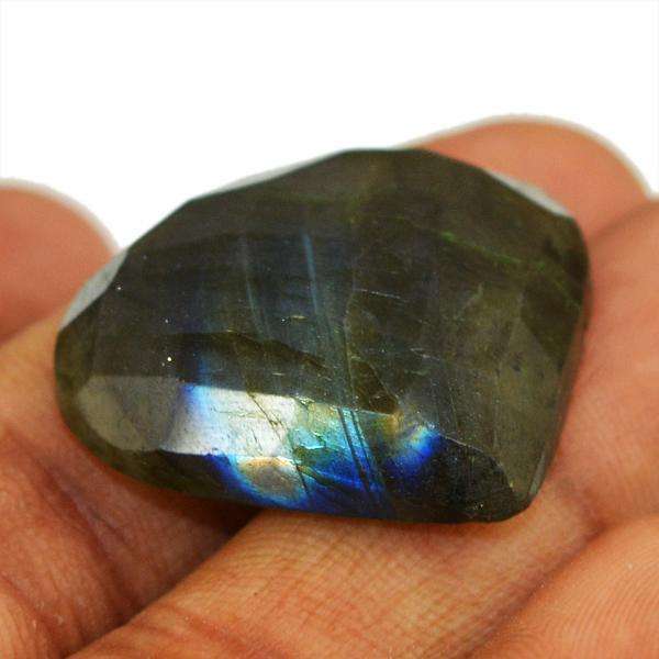 gemsmore:Amazing Flash Labradorite Faceted Pear Shape Loose Gemstone