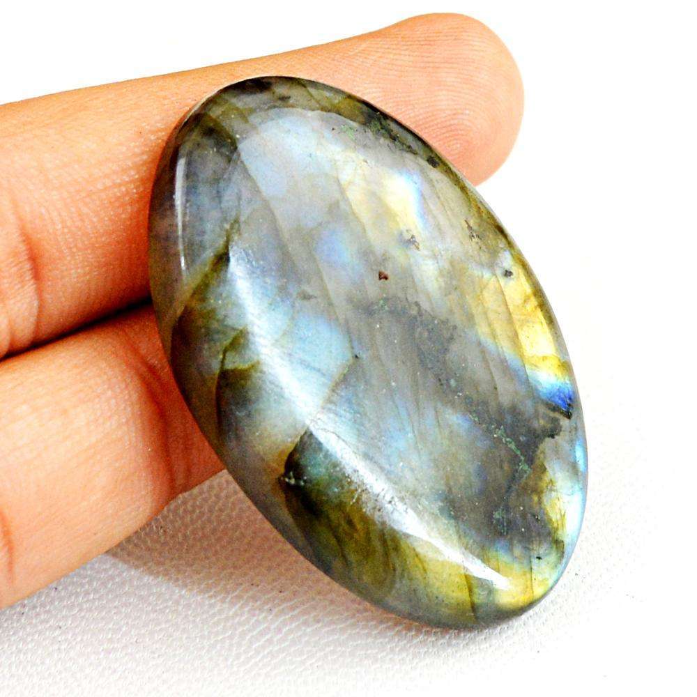 gemsmore:Amazing Flash Labradorite Oval Shape Loose Gemstone