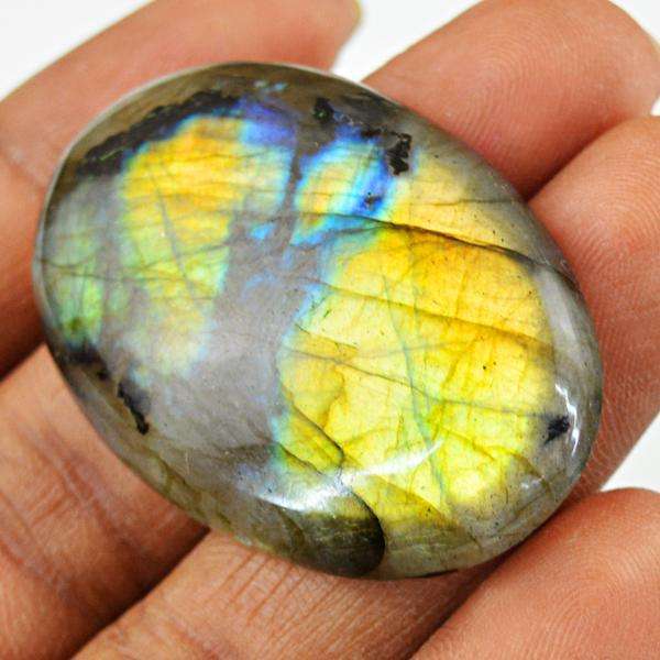 gemsmore:Amazing Flash Labradorite Oval Shape Loose Gemstone