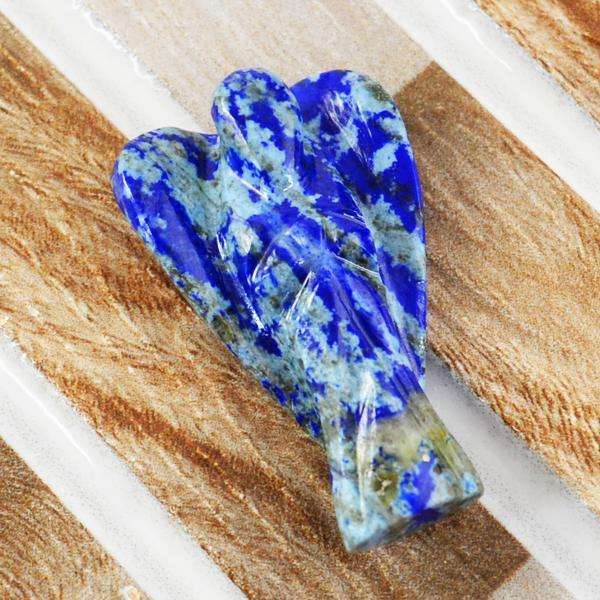 gemsmore:Amazing Genuine Blue Lapis Lazuli Carved Healing Angel Gemstone