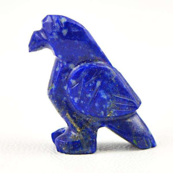 gemsmore:Amazing Genuine Blue Lapis Lazuli Hand Carved Bird