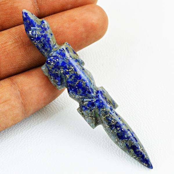 gemsmore:Amazing Genuine Blue Lapis Lazuli Hand Carved Lizard