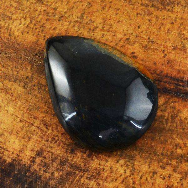 gemsmore:Amazing Genuine Blue Power Tiger Eye Pear Shape Loose Gemstone