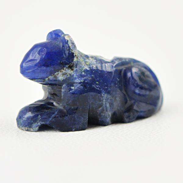 gemsmore:Amazing Genuine Blue Sodalite Hand Carved Mouse.