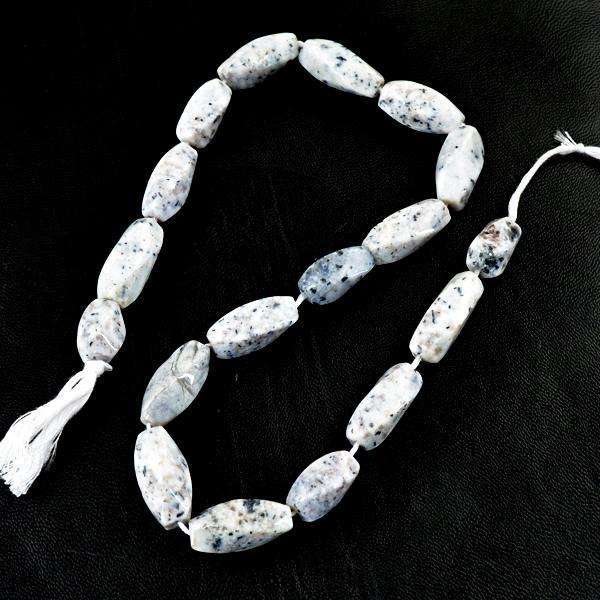 gemsmore:Amazing Genuine Dendrite Opal Drilled Beads Strand