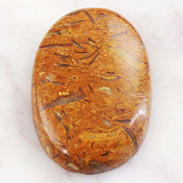gemsmore:Amazing Genuine Golden Art Jasper Oval Shape Untreated Loose Gemstone
