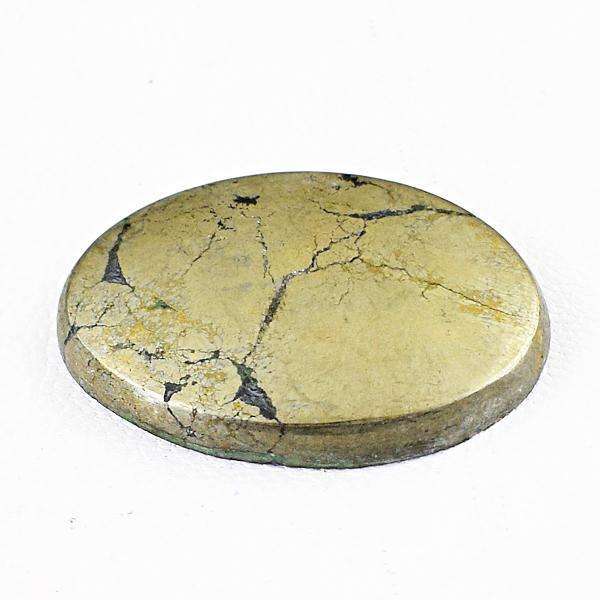 gemsmore:Amazing Genuine Golden Pyrite Oval Shape Untreated Loose Gemstone