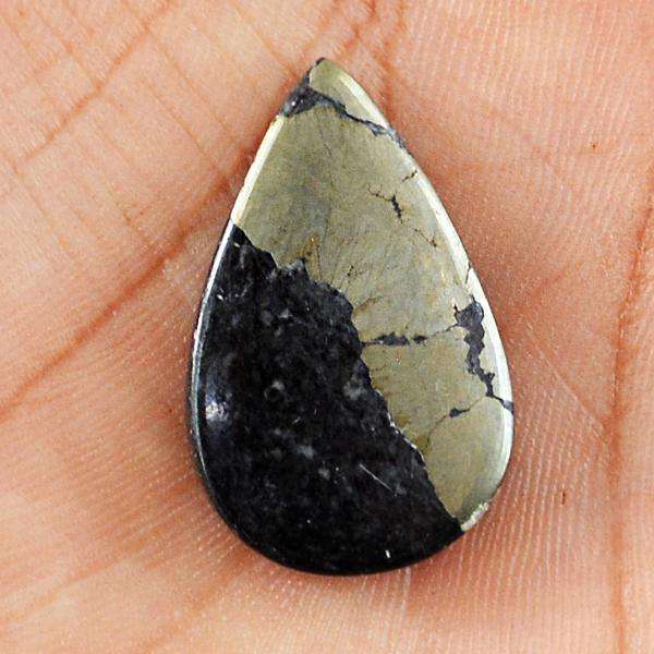 gemsmore:Amazing Genuine Golden Pyrite Pear Shape Untreated Loose Gemstone