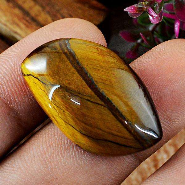 gemsmore:Amazing Genuine Golden Tiger Eye Untreated Loose Gemstone