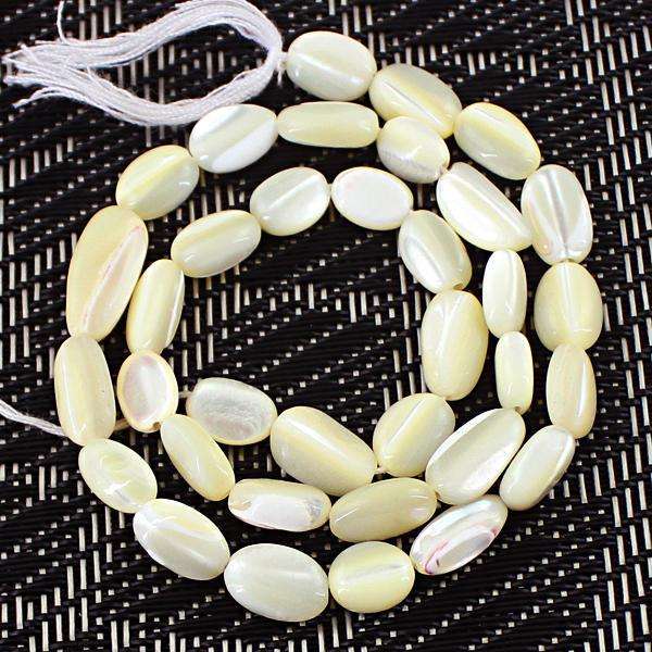 gemsmore:Amazing Genuine Mother Pearl Drilled Beads Strand