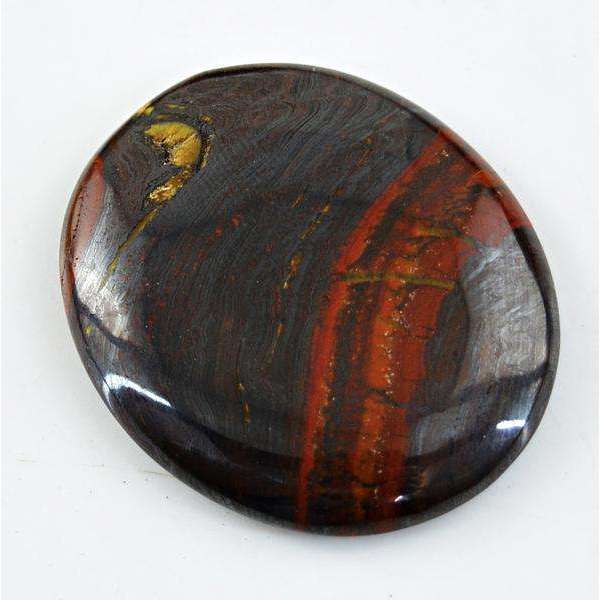 gemsmore:Amazing Genuine Oval Shape Iron Tiger Eye Loose Gemstone