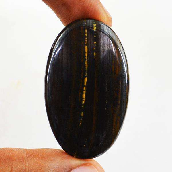 gemsmore:Amazing Genuine Oval Shape Iron Tiger Eye Loose Gemstone