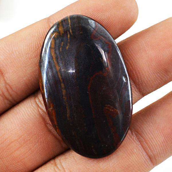 gemsmore:Amazing Genuine Oval Shape Iron Tiger Eye Loose Gemstone