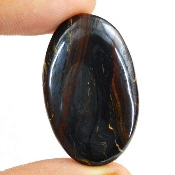 gemsmore:Amazing Genuine Oval Shape Iron Tiger Eye Untreated Loose Gemstone