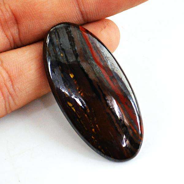 gemsmore:Amazing Genuine Oval Shape Iron Tiger Eye Untreated Loose Gemstone