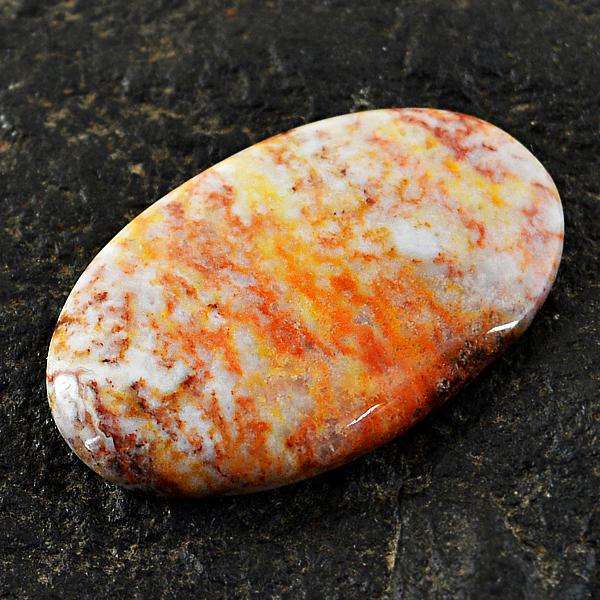 gemsmore:Amazing Genuine Oval Shape Ocean Jasper Untreated Loose Gemstone