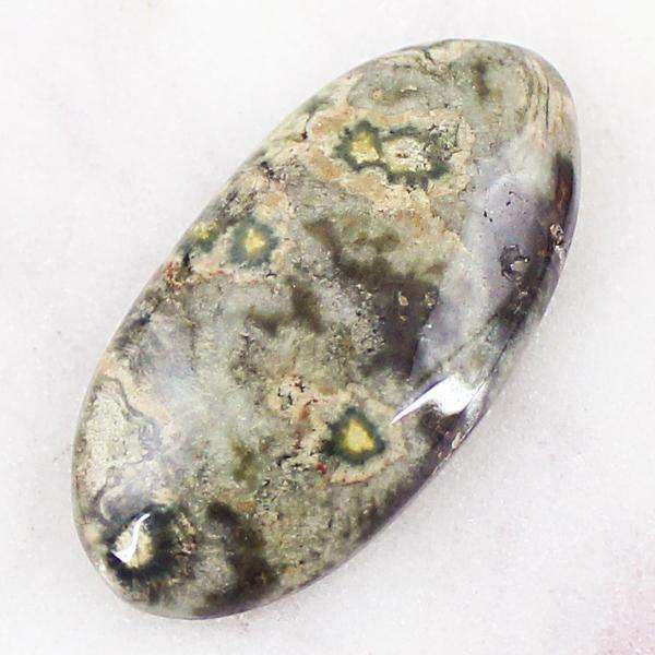 gemsmore:Amazing Genuine Oval Shape Ocean Jasper Untreated Loose Gemstone