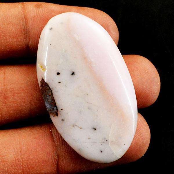 gemsmore:Amazing Genuine Oval Shape Pink Australian Opal Loose Gemstone