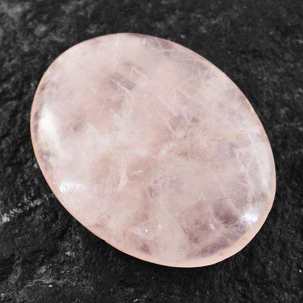 gemsmore:Amazing Genuine Oval Shape Pink Rose Quartz Untreated Loose Gemstone