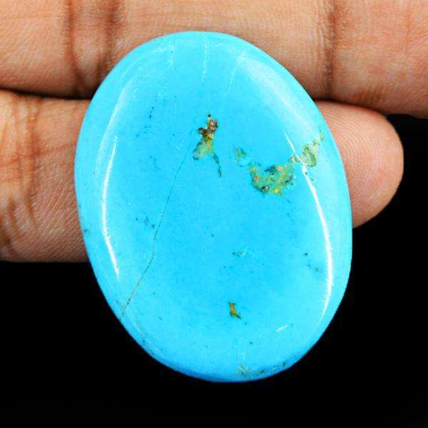 gemsmore:Amazing Genuine Oval Shape Turquoise Untreated Loose Gemstone