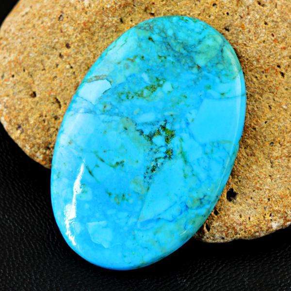 gemsmore:Amazing Genuine Oval Shape Turquoise Untreated Loose Gemstone