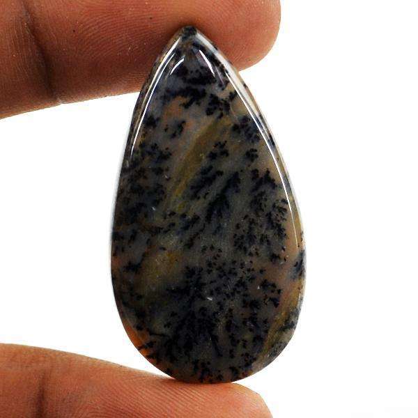 gemsmore:Amazing Genuine Pear Shape Dendrite Opal Untreated Loose Gemstone