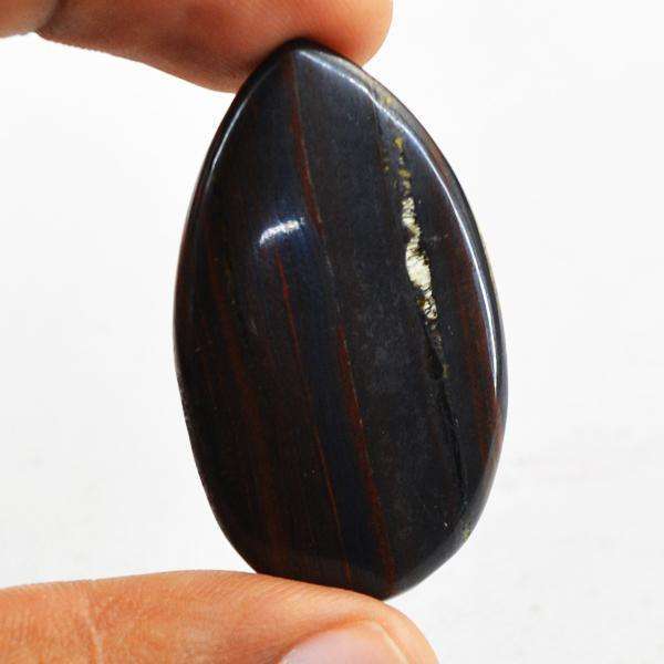 gemsmore:Amazing Genuine Pear Shape Iron Tiger Eye Loose Gemstone