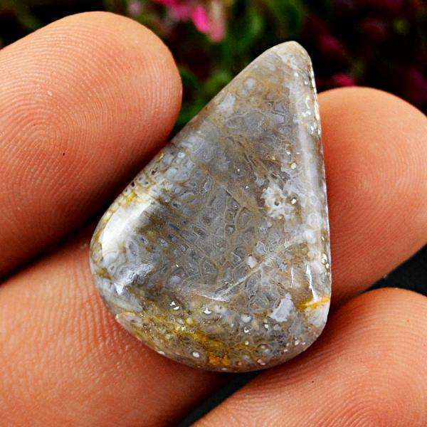 gemsmore:Amazing Genuine Pear Shape Ocean Jasper Untreated Loose Gemstone
