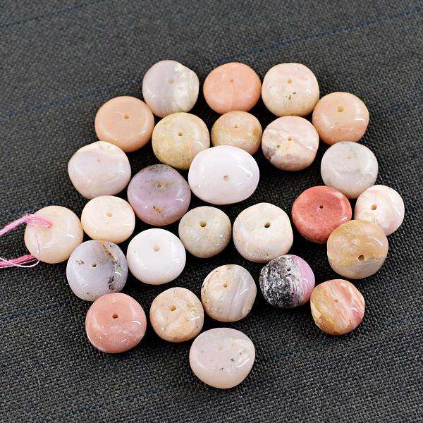 gemsmore:Amazing Genuine Pink Australian Opal Drilled Beads Lot