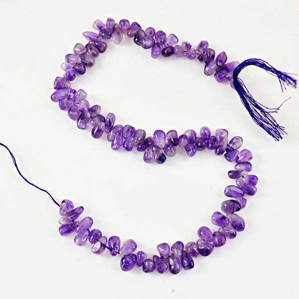 gemsmore:Amazing Genuine Purple Amethyst Drilled Beads Strand