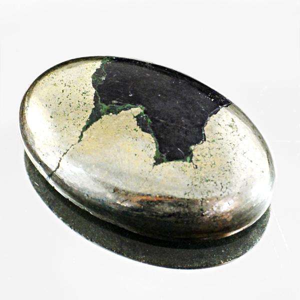 gemsmore:Amazing Genuine Pyrite Oval Shape Untreated Loose Gemstone