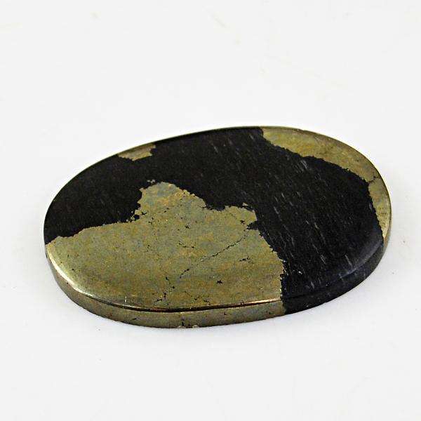 gemsmore:Amazing Genuine Pyrite Oval Shape Untreated Loose Gemstone