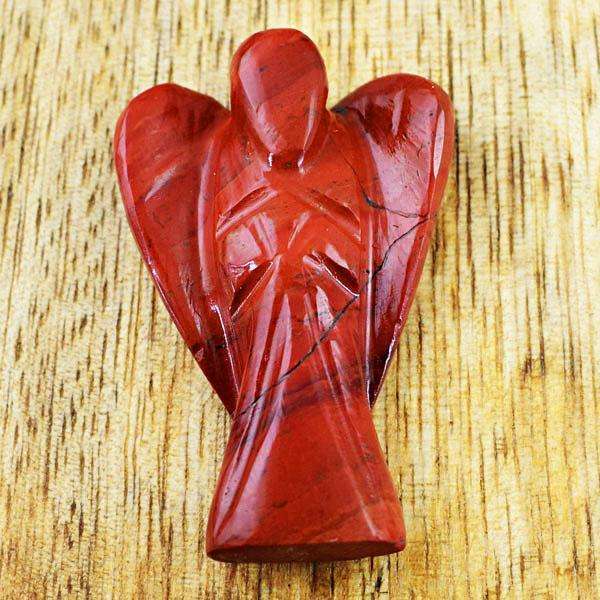 gemsmore:Amazing Genuine Red Jasper Carved Healing Angel Gemstone