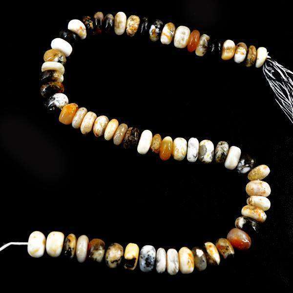 gemsmore:Amazing Genuine Round Shape Dendrite Opal Drilled Beads Strand