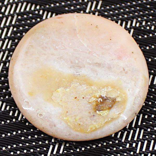 gemsmore:Amazing Genuine Round Shape Pink Australian Opal Loose Gemstone
