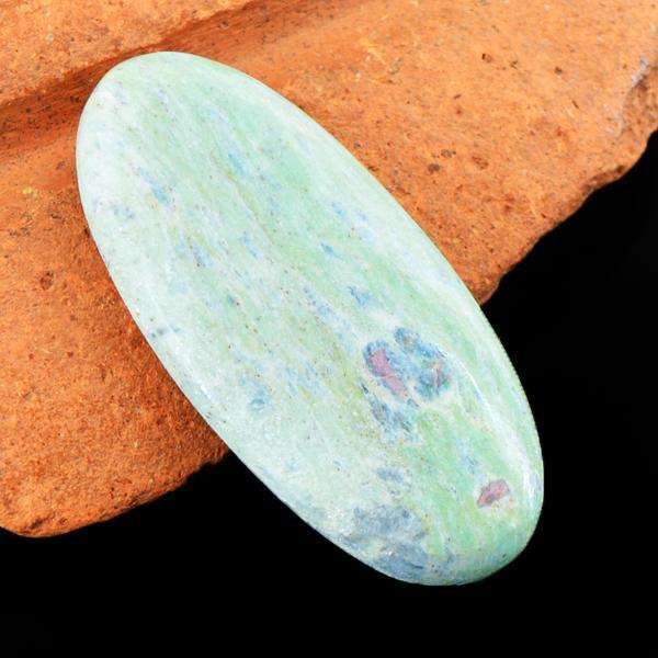 gemsmore:Amazing Genuine Ruby Zoisite Oval Shape Untreated Loose Gemstone