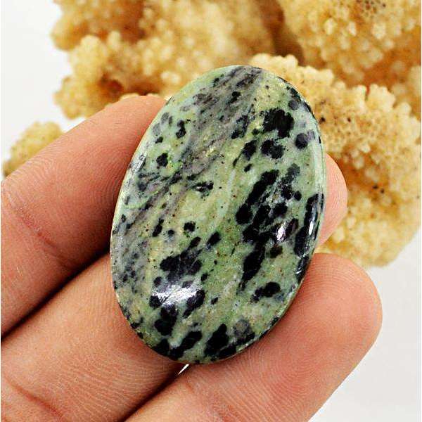 gemsmore:Amazing Genuine Ruby Zoisite Oval Shape Untreated Loose Gemstone