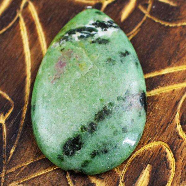 gemsmore:Amazing Genuine Ruby Zoisite Pear Shape Untreated Loose Gemstone