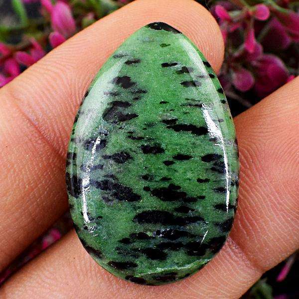 gemsmore:Amazing Genuine Ruby Zoisite Pear Shape Untreated Loose Gemstone