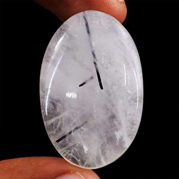 gemsmore:Amazing Genuine Rutile Quartz Oval Shape Loose Gemstone
