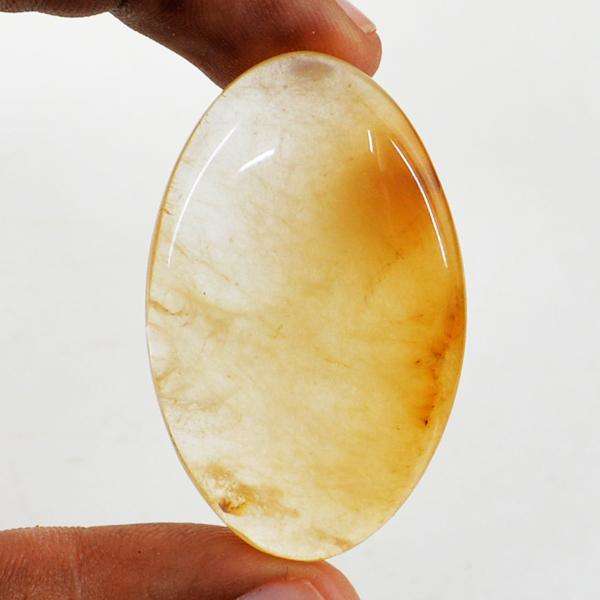 gemsmore:Amazing Genuine Rutile Quartz Oval Shape Loose Gemstone