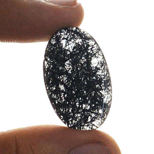 gemsmore:Amazing Genuine Rutile Quartz Oval Shape Loose Gemstone