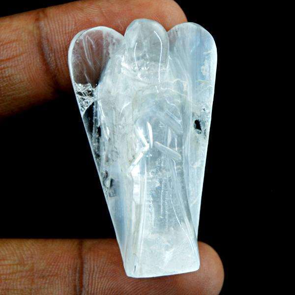 gemsmore:Amazing Genuine Selenite Carved Healing Angel Gemstone