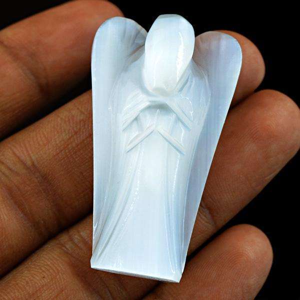 gemsmore:Amazing Genuine Selenite Carved Healing Angel Gemstone